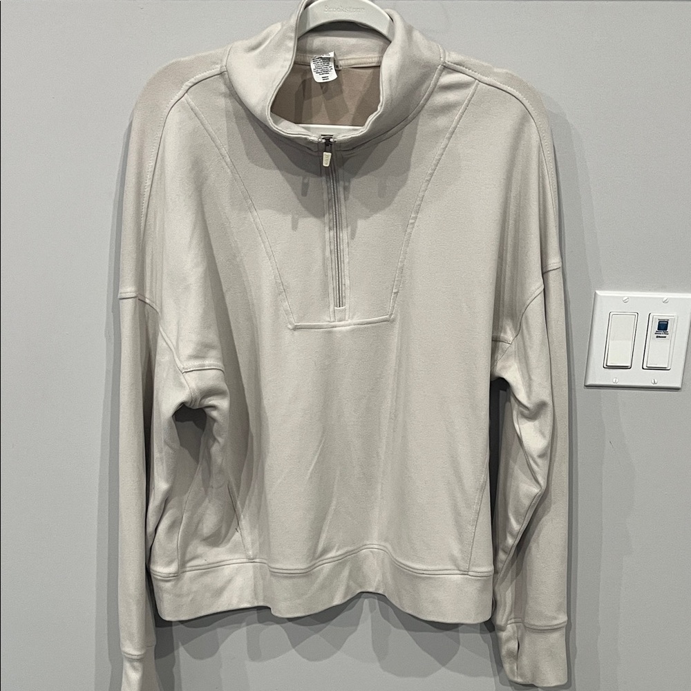 RBX Beige Quarter-Zip Sweatshirt